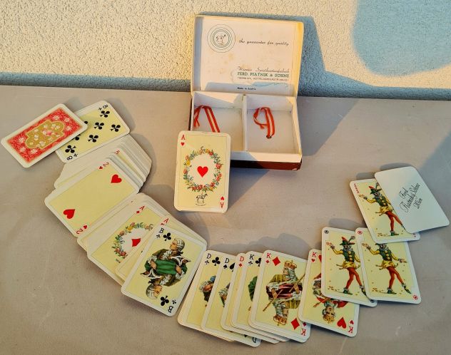 Mini Carte da gioco vintage Ferd Piatnik & Sohne N° 119,