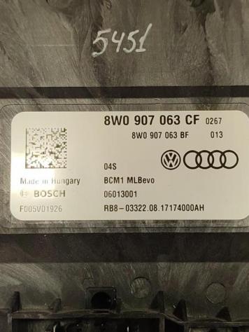 CENTRALINA BCM AUDI A4 Avant (8W5) 8W0907063CF F005V1926 DET diesel 1968 (15) - Foto 2
