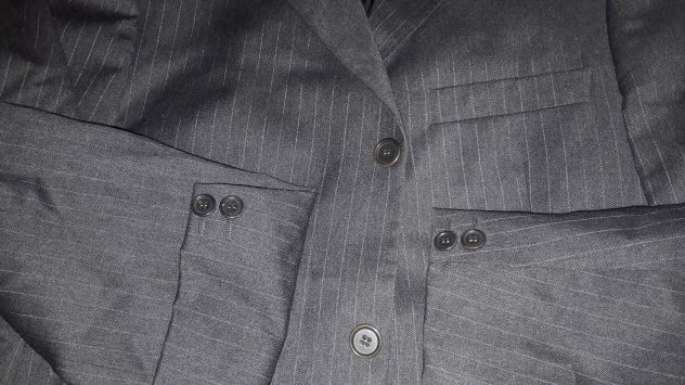 Abito nero gessato Tg M - 46 - NUOVO - Foto 6