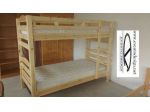 Letto a castello in pino grezzo