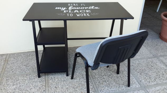 Scrivania da studio, PC, da lavoro,o videogiochi con la sua sedia praticamente N - Foto 7