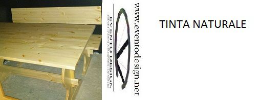 set panca in pino tinta naturale - Foto 5