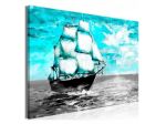 Quadro Veliero - Azzurro - Cm.90x60 E 120x80 ARREDALACASA