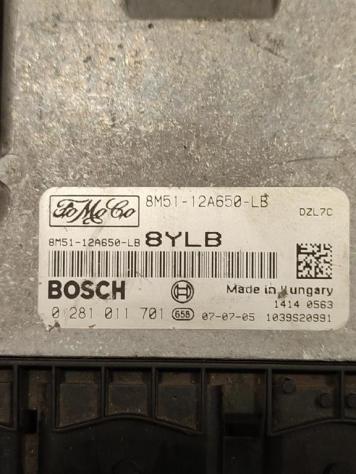 CENTRALINA MOTORE FORD C - Max Serie 8M51-12A650-LB 0281011701 HHDA diesel 1560 (0307) - Foto 2