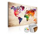 Quadro Di Sughero Mondo Cm.60x40 O Cm.120x80 Arredalacasa