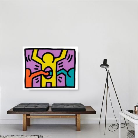 Quadro Keith Haring dipinto a mano pop art - Foto 2