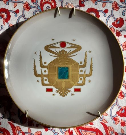 piatto in porcellana segno zodiacale