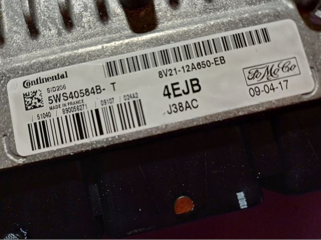 CENTRALINA MOTORE Continental 5WS40584B-T 5WS40584BT 8V21-12A650-EB 4EJB J38AC S - Foto 6