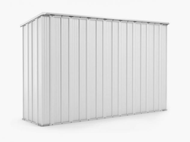 Box in Acciaio Zincato Casetta da Giardino in Lamiera 3.07 x 1.00 m x h1.92 m - 75 KG - 3.07 metri quadri - BIANCO - Foto 3