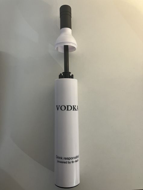 Ombrello a forma di bottiglia di Vodka - Bianco - Foto 3
