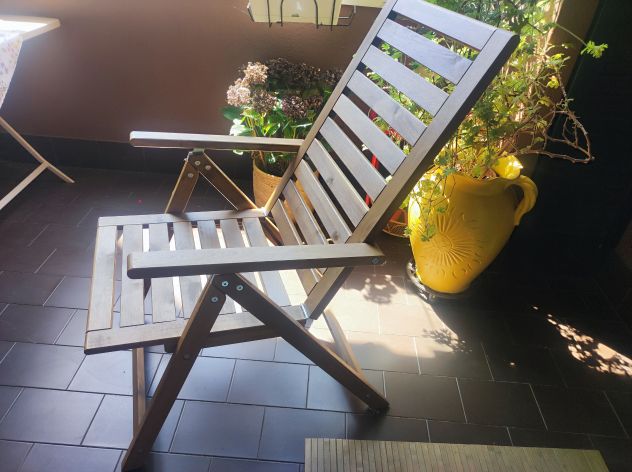 Poltrona pieghevole in legno con cuscino (Ikea) - Foto 6