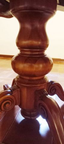 Elegante Set Sala da Pranzo: Tavolo Rotondo Allungabile + 6 Sedie in Legno Masse - Foto 3