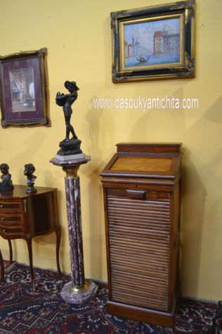Schedario a serrandina con piano di scrittura stile inglese - Foto 6