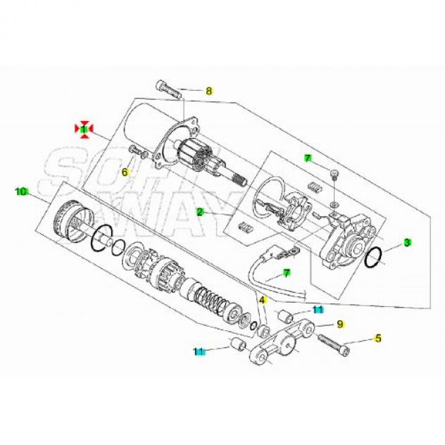 Motorino avviamento scooter Aprilia Malaguti Derbi - Foto 7