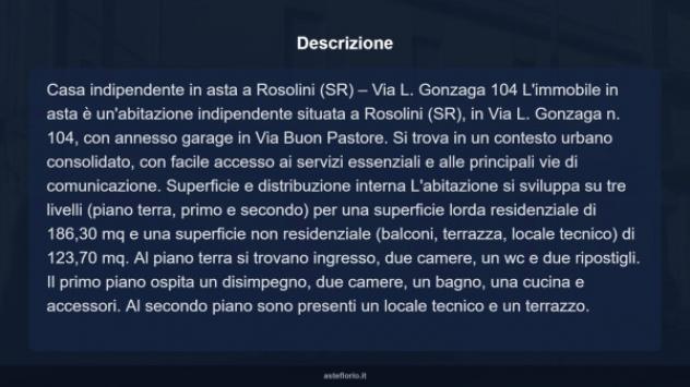 Immobile in asta di 186 m², box auto in vendita a Rosolini - Foto 5
