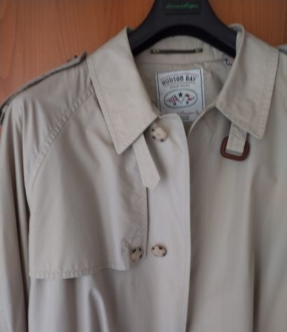 Trench da uomo Hudson Bay Beige Tg 54 Vinage anni ’80 come nuovo - Foto 9