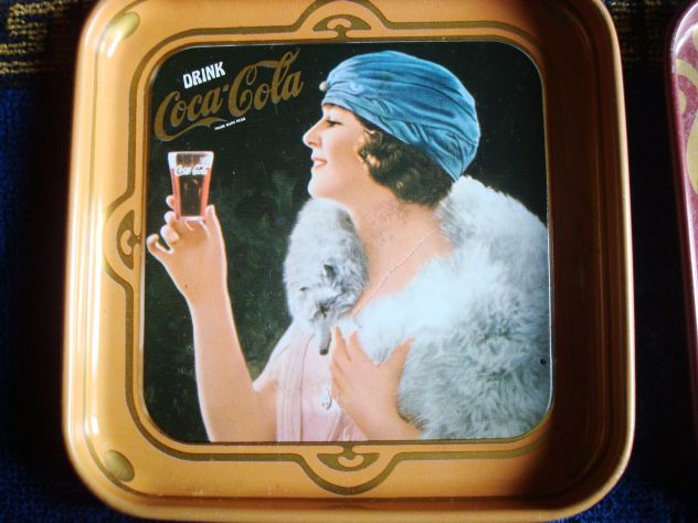 Vassoio in metallo + 6 Sottobicchieri commemorazione 100 Anni COCA COLA - Foto 4