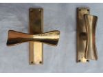 Cremonese Maniglia per Finestra a Farfalla in Ottone al naturale, stile Vintage,