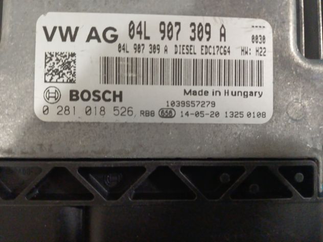 CENTRALINA MOTORE VW GOLF 7 2.0 TDI 04L907309A 0281018526 EDC17C64-2.3 * - Foto 9