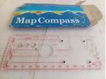 Righello per Mappe Vintage Map Compass con Scatola