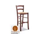 Sgabello Venezia bar ristorante con schiena H80 cod4030/P/80 color noce