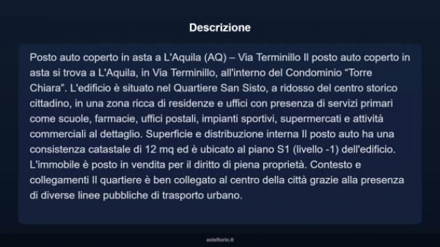 Immobile in asta di 12 m² in vendita a L'Aquila - Foto 4