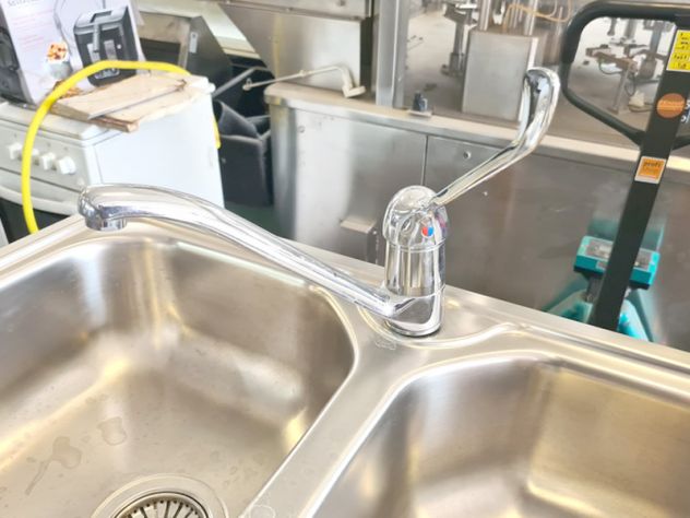 lavello due vasche a incasso in inox usato - Foto 2