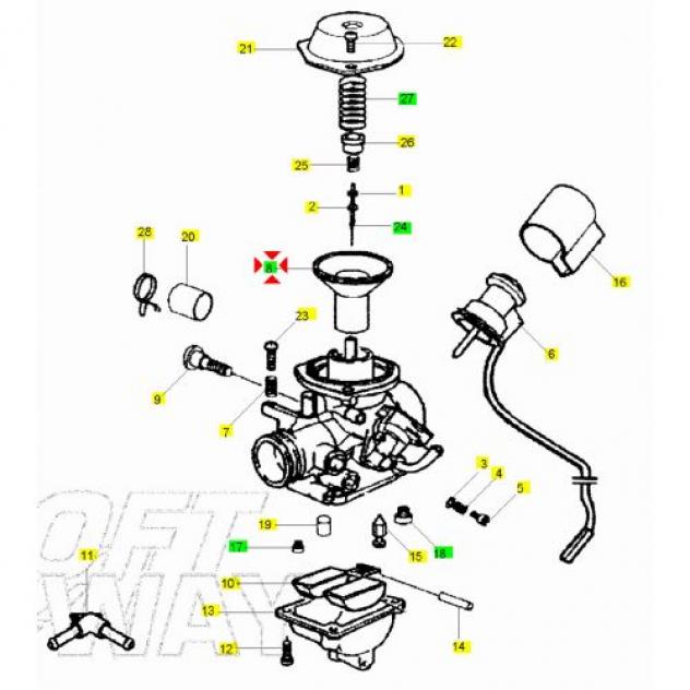 Membrana carburatore scooter Piaggio Aprilia Gilera - Foto 5