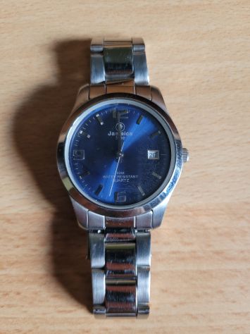 Montre Homme Pryngeps Jamaica Time Automatique - Mouvement Visible - Cadran Blanc Quadrillé - Cuir Bleu Nuit - Neuf