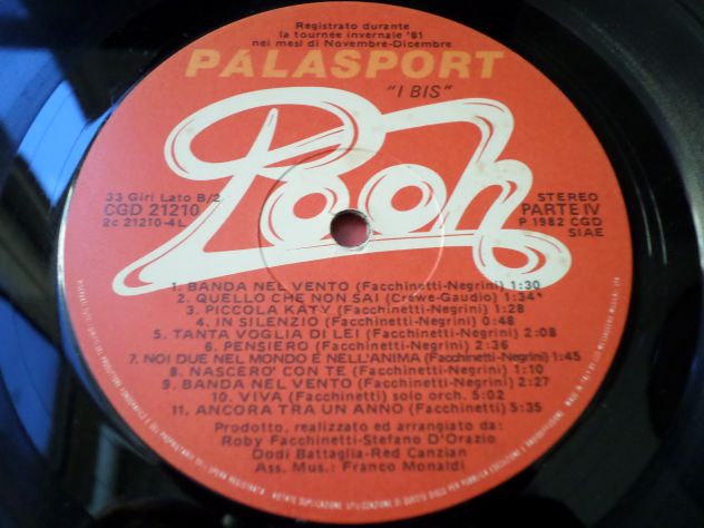 POOH - Palasport - 2 x LP / 33 giri 1° Stampa 1982 CGD Italy - Foto 5