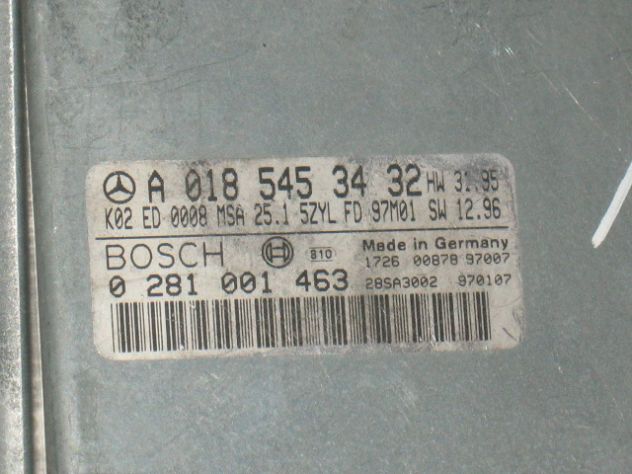 0281001463 ECU MERCEDES W202 C250 2.5 ECU 0281001463 A0185453432 - Foto 2
