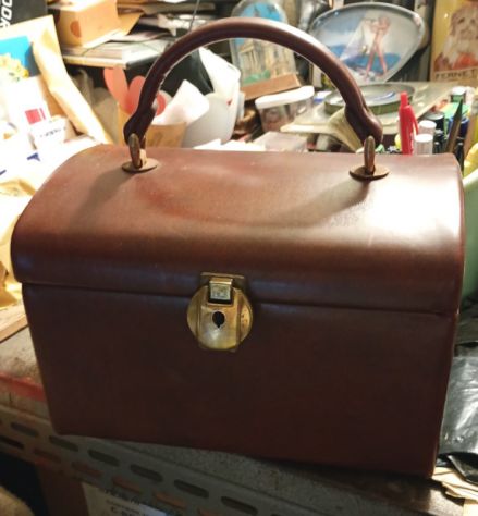 Borsa Bauletto Pelle Vintage Anni 60