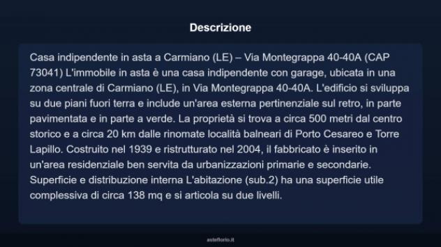 Immobile in asta di 266 m² con più di 5 locali e box auto in vendita a Carmiano - Foto 4