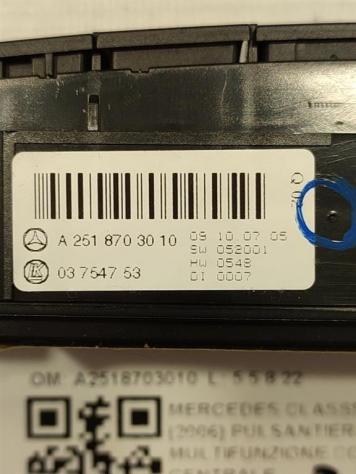 PULSANTIERA CENTRALE MERCEDES Classe R W251 A2518703010 (05) - Foto 3