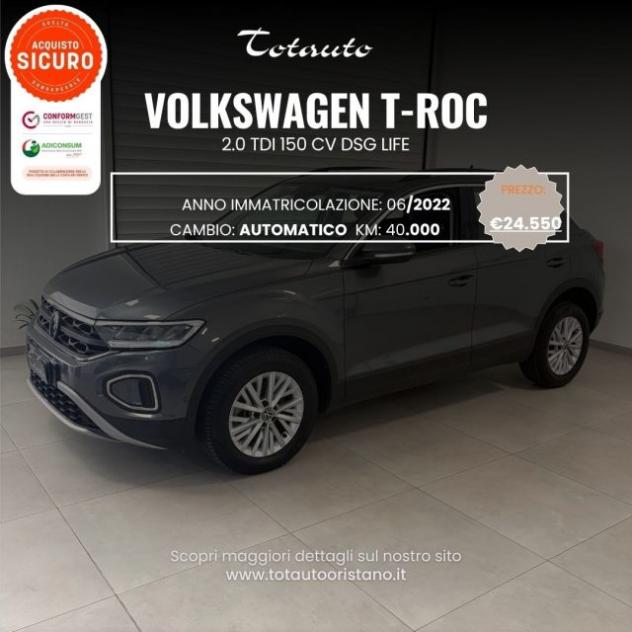 VOLKSWAGEN T-Roc 2.0 TDI SCR 150 CV DSG Life rif. 23963068
