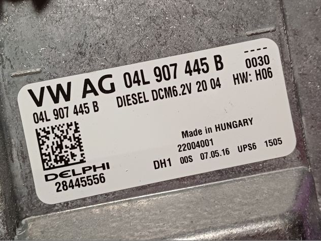 WOLK AG 04B 907 445 ECU DELPHI DCM 6.2V 28459901 VW AUDI Seat Engine ECU 1.6 TD - Foto 5