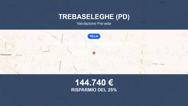 Immobile in asta di 300 m² con più di 5 locali e box auto in vendita a Trebaseleghe