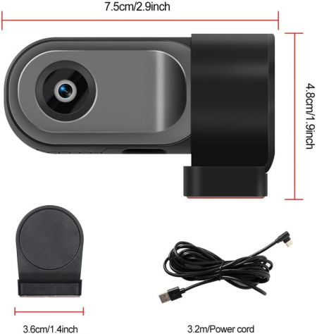 Dash Cam Auto mini Full HD 1080P – Videocamera 120° con Visione Notturna - Foto 2