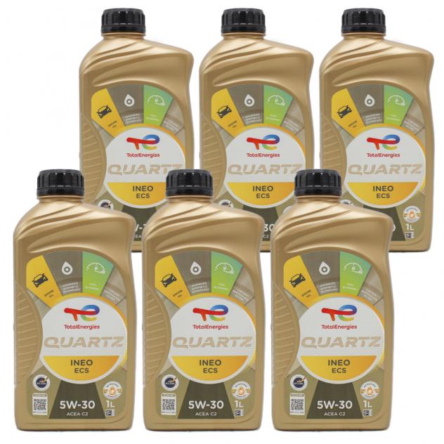 Kit Olio Motore Total Quartz 5W30 Litri 6
