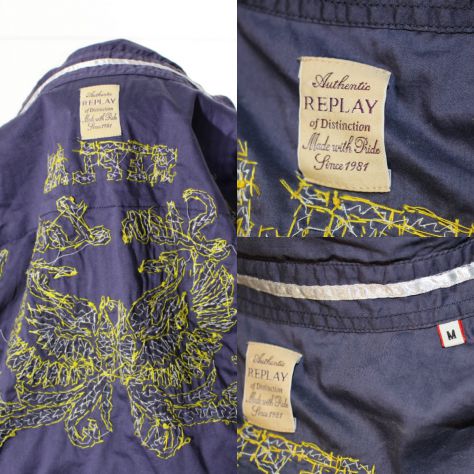 camicia da donna sciancrata blu di REPLAY - tg. M - Foto 3