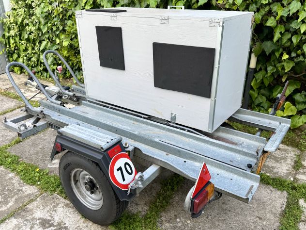 CARRELLO PORTA MOTO ELLEBI AUTO FRENATO, 3 POSTI CON CASSONE - Foto 6