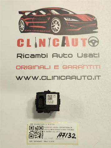 PULSANTE FRENO DI STAZIONAMENTO AUDI A3 Sportback (8V4) 8V2927225 CJZ (1216) - Foto 3