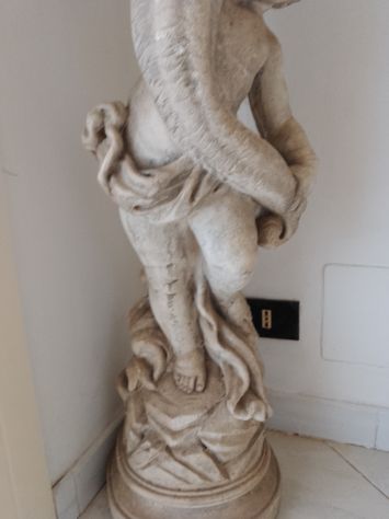 Coppia Vasi Sculture a rilievo Angioletti Puttini Artigianato Italy con Luci - Foto 3