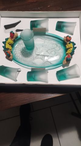 Vassoio in vetro con bicchierini da liquore - Foto 3