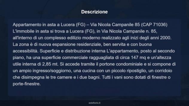 Immobile in asta di 147 m² con più di 5 locali e box auto in vendita a Lucera - Foto 10
