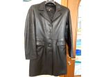 Cappotto donna in vera pelle nera Tg M