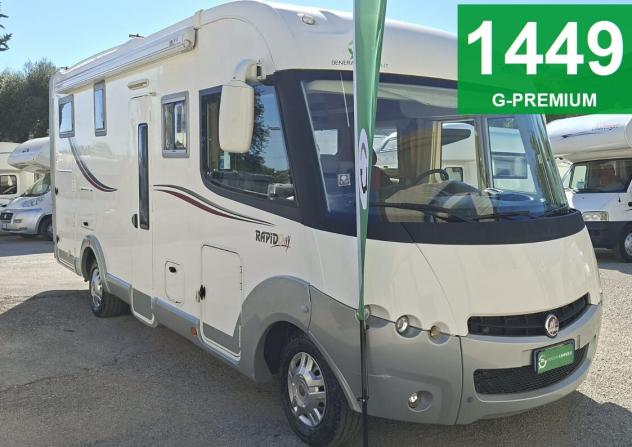 MOTORHOME RAPIDO DUCATO BASCULANTE LETTI GEMELLI GARAGE SEMIDINETTE CLIMATIZZATORE CAMPER CAMPEGGIO USATI GENERALI 1449