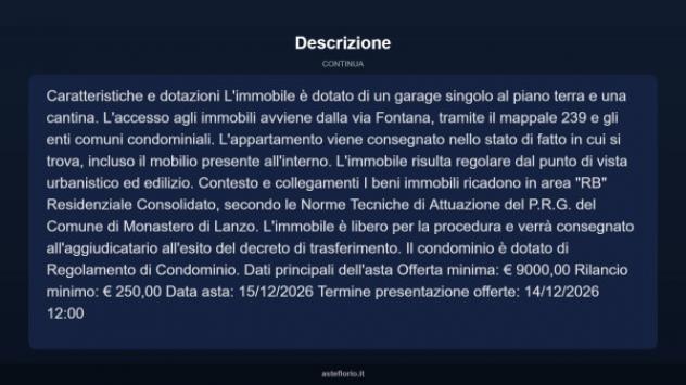 Immobile in asta di 60 m², box auto in vendita a Monastero di Lanzo - Foto 4