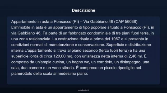 Immobile in asta di 120 m² in vendita a Ponsacco - Foto 5