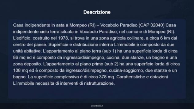 Immobile in asta di 194 m² in vendita a Mompeo - Foto 18